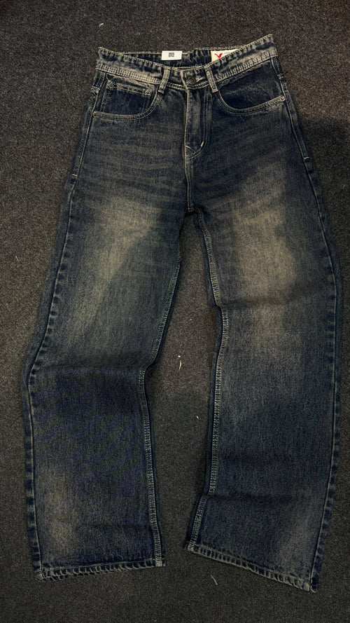 RIVO WEAR BAGGY JEANS CHARCOAL BLACK
