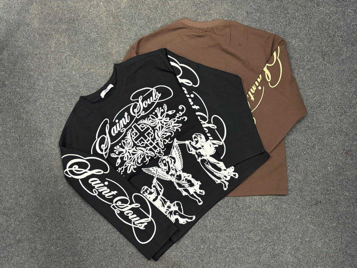 Angel Graffiti Graphic Oversized Tee