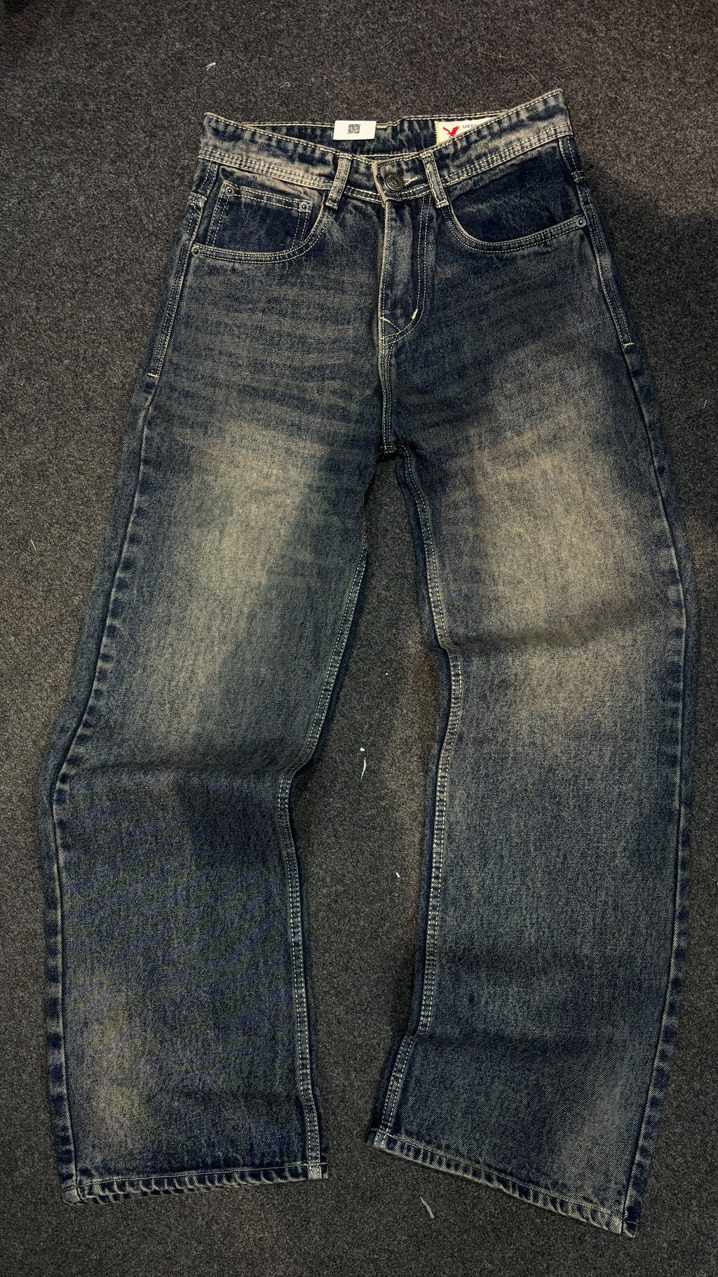 RIVO WEAR BAGGY JEANS CHARCOAL BLACK